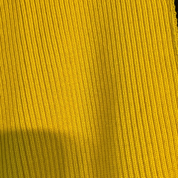 JACQUEMUS asymmetrical navy and yellow turtleneck sweater with ties, size 36 - Picture 4 of 9